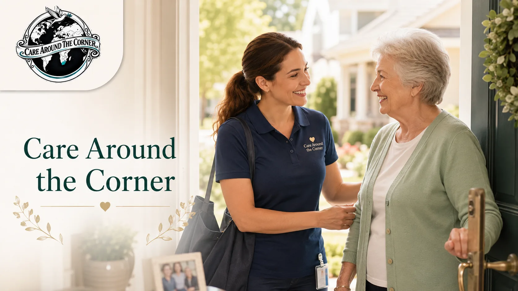 Friendly support call to action image for Care Around the Corner